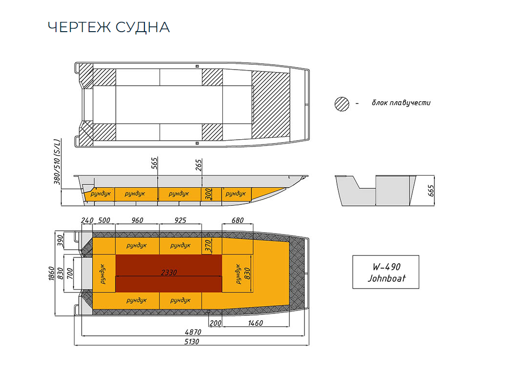 Алюминиевая лодка Wyatboat-490 Jonboat в Арзамасе