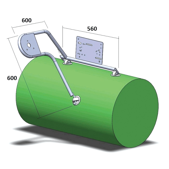 Стойка рулевая с креплением на баллон надувной лодки 25мм в Арзамасе
