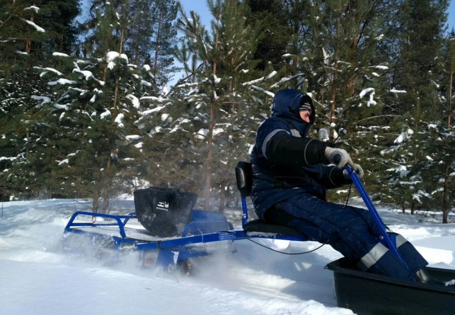 Мотобуксировщик толкач Альбатрос-XL8 с модулем. С фарой, тележки в Арзамасе