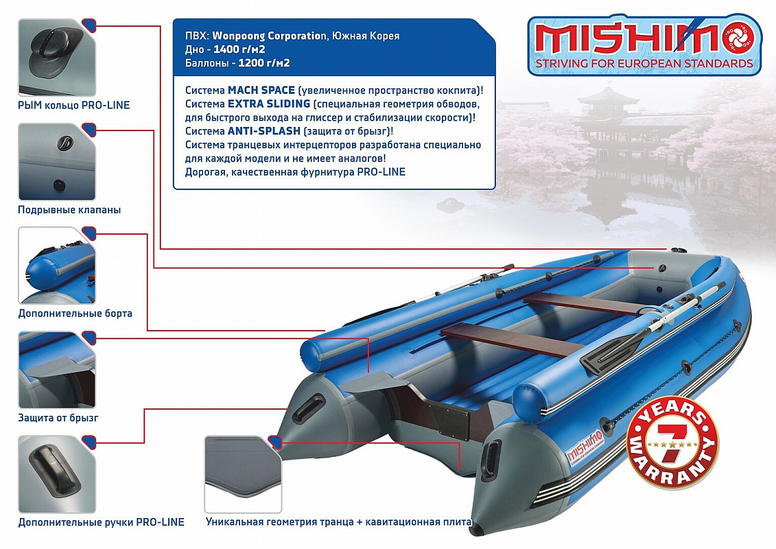 Лодка MISHIMO FAMILY LITE DF 390 в Арзамасе