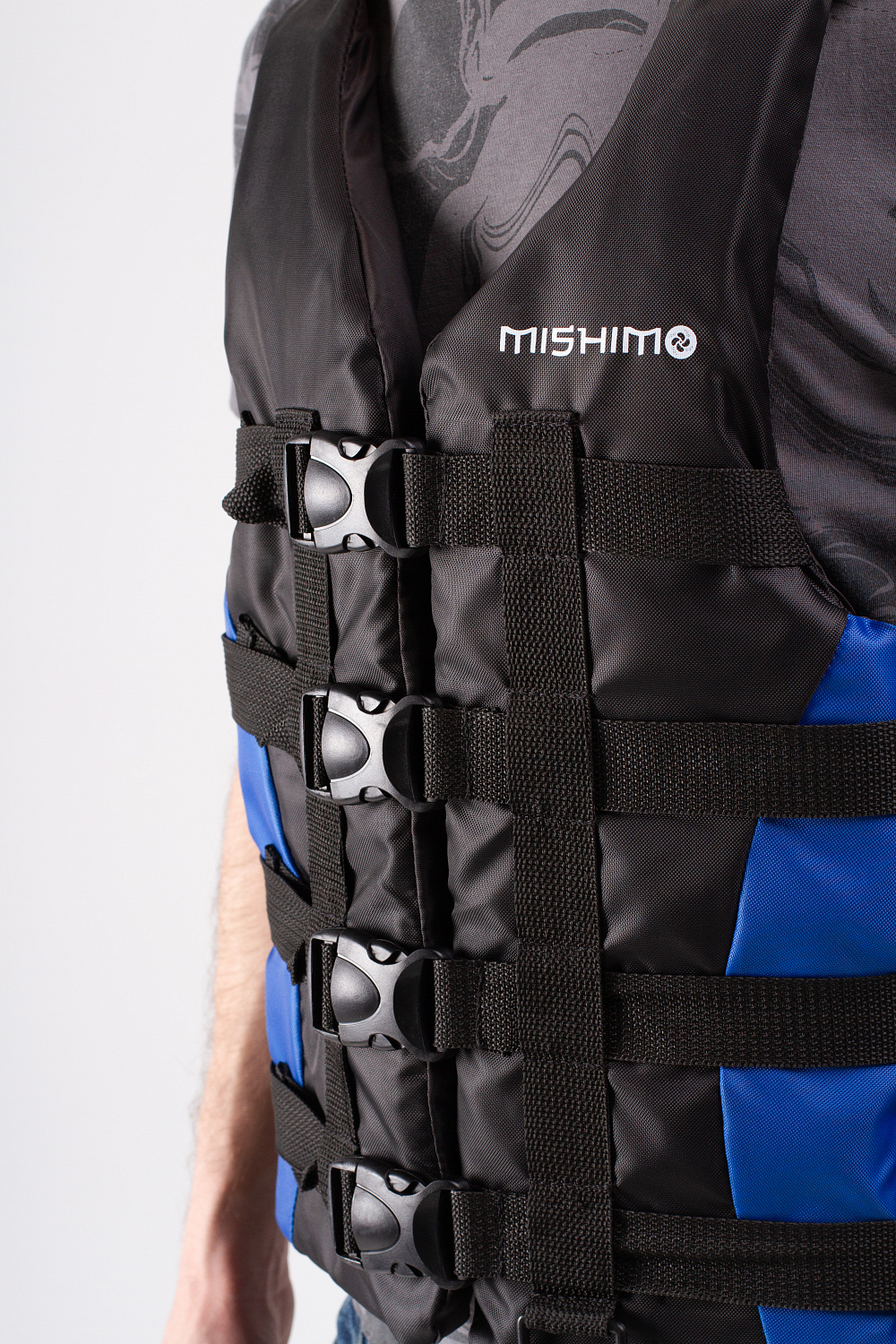 Жилет спасательный MISHIMO PRO Премиум качества Черно-синий в Арзамасе