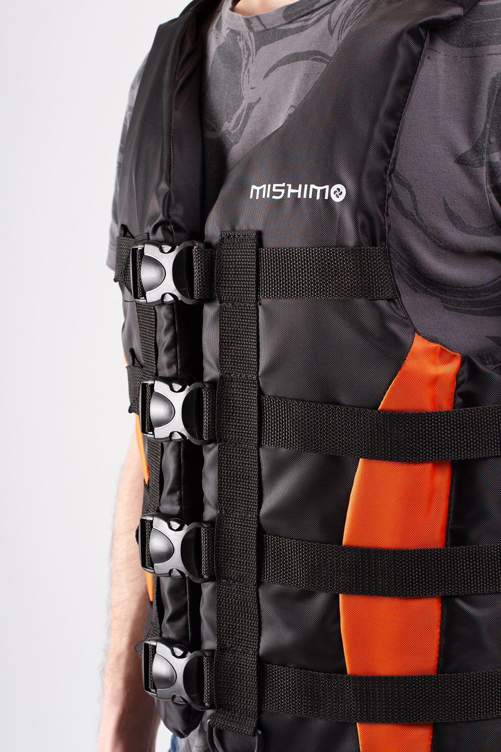 Жилет спасательный MISHIMO PRO Премиум качества Черно-оранжевый в Арзамасе