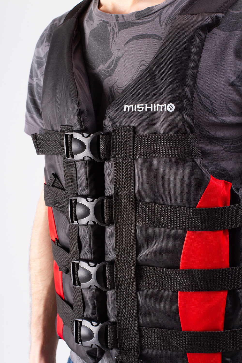 Жилет спасательный MISHIMO PRO Премиум качества Черно-красный в Арзамасе